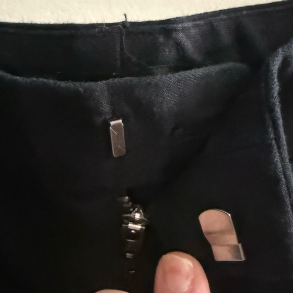 Banana Republic Explorer Nouve Wide Leg Pleated Pants Black 12 Cotton - Picture 7 of 10